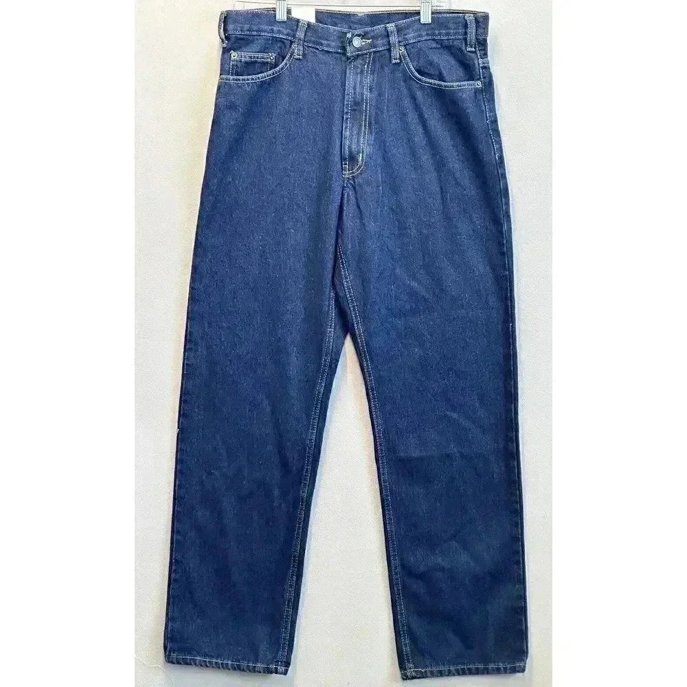 Full Blue Jeans Men's Size 34x32 Straight Leg Relaxed Fit 100% Cotton Denim NEW!